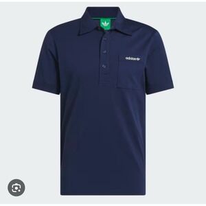 Men's‎ adidas Originals Pocket Polo Golf shirt Blue Night Indigo Sz Small $100